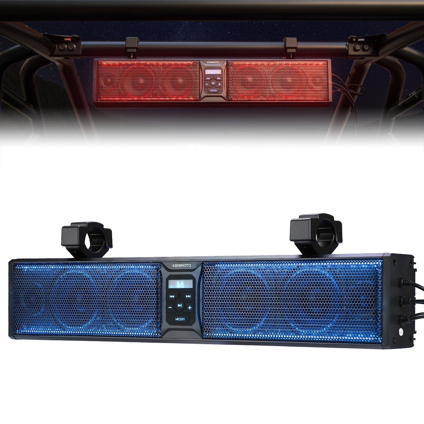 Kemimoto 6 Speaker 26 Inch RGB Bluetooth Sound Bar Maverick/X3/
