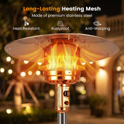 50 000 BTU Patio Propane Gas Heater with Stainless Steel Burner