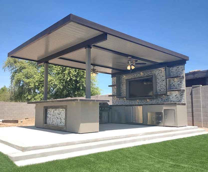 KoKoMo Montego Outdoor Kitchen BBQ Island – Stylish Built-In Grill Island for Patios