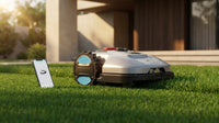 Robot Lawn Mower with App Control – Adjustable Cutting Height, Auto-Charging, Obstacle Detection & Smart Scheduling – Ideal for Lawns up to 1/8 Acre — Lifestyle