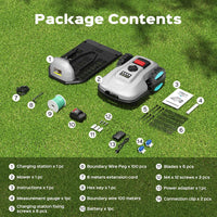 Robot Lawn Mower with App Control – Adjustable Cutting Height, Auto-Charging, Obstacle Detection & Smart Scheduling – Ideal for Lawns up to 1/8 Acre