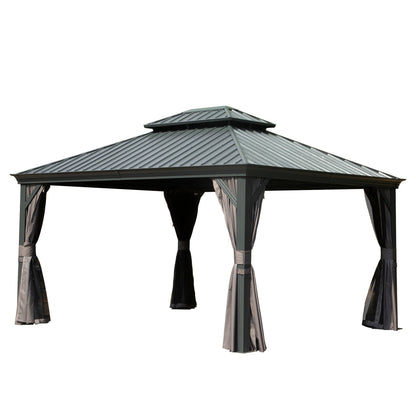 10' x 12' Hardtop Gazebo Outdoor Metal Gazebo