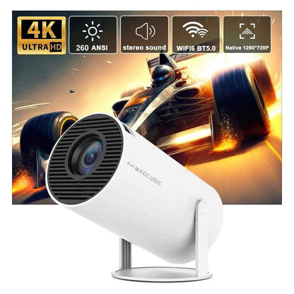 HY300 Pro 4K Projector-Android 11 Dual Wifi6 260ANSI, 1080P 1280*720P Home Cinema Projetor